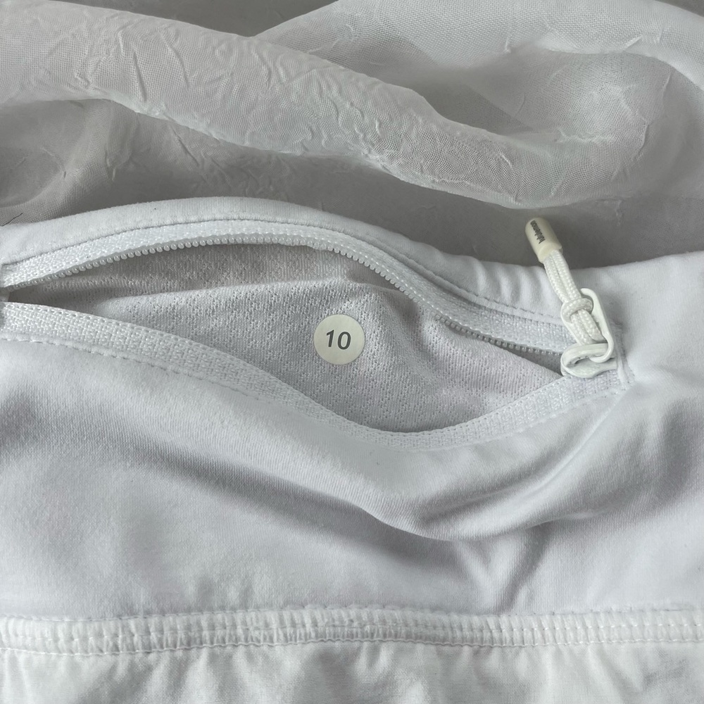 Lululemon Pace Rival pleated Skirt/Skort White Size 10 - Picture 6 of 7